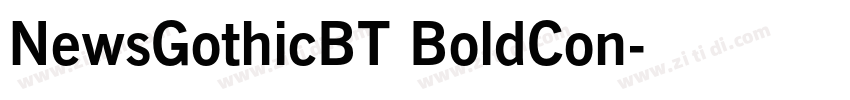 NewsGothicBT BoldCon字体转换